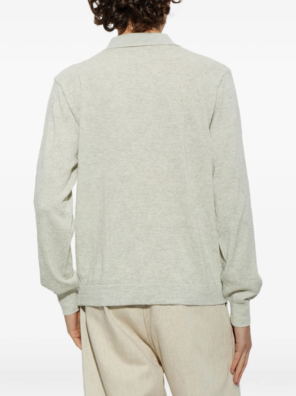 Jacquemus Abbraccio polo-collar sweater Grijs