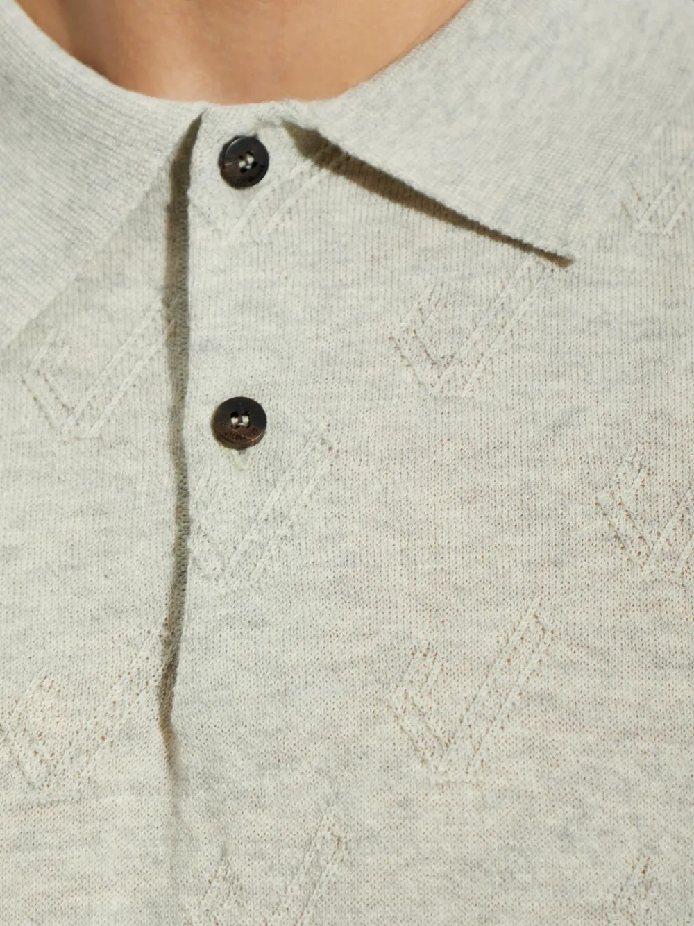Jacquemus Abbraccio polo-collar sweater Grijs