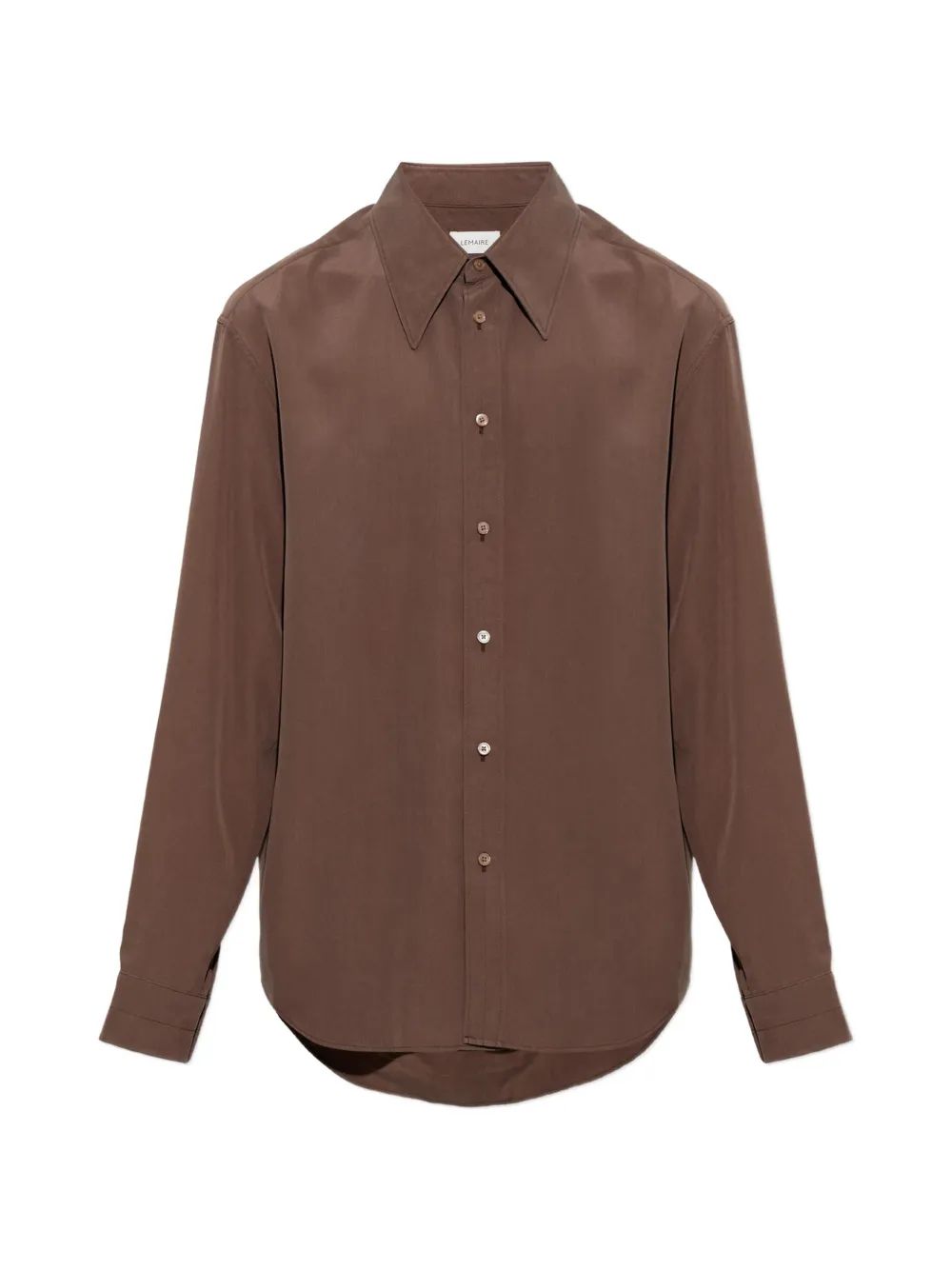 LEMAIRE pointed-collar shirt - Brown