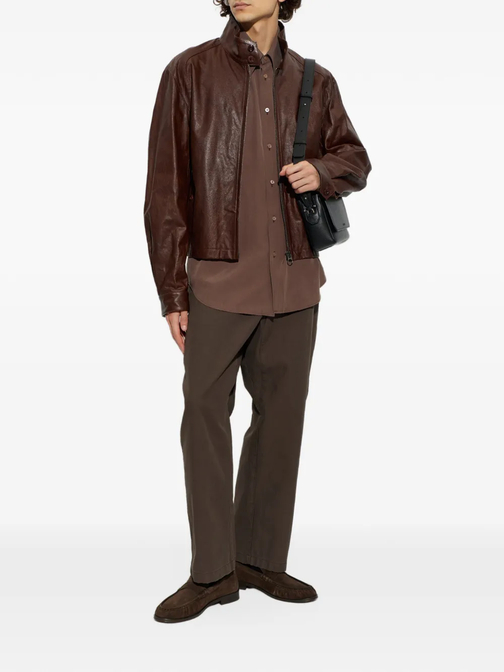 LEMAIRE pointed-collar shirt Bruin