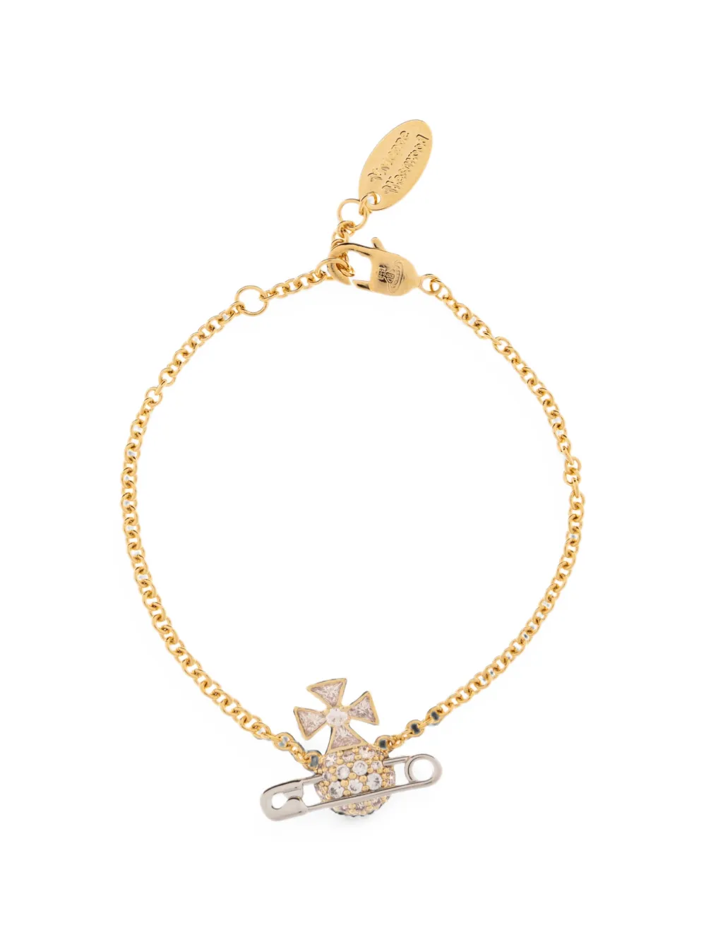 Vivienne Westwood Hectorina safety-pin bracelet - Oro