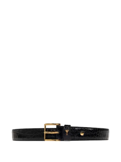 AMI Paris croc-effect leather belt