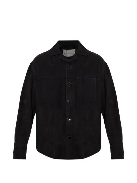 AMI Paris leather long-sleeve overshirt
