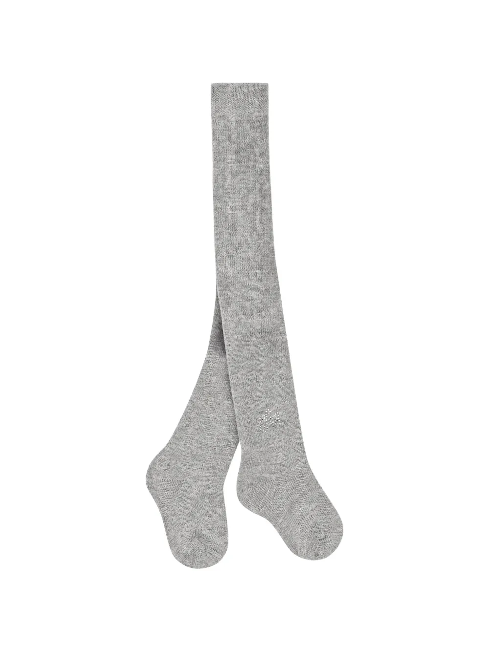 Tartine Et Chocolat rhinestone-embellished knitted tights - Grigio