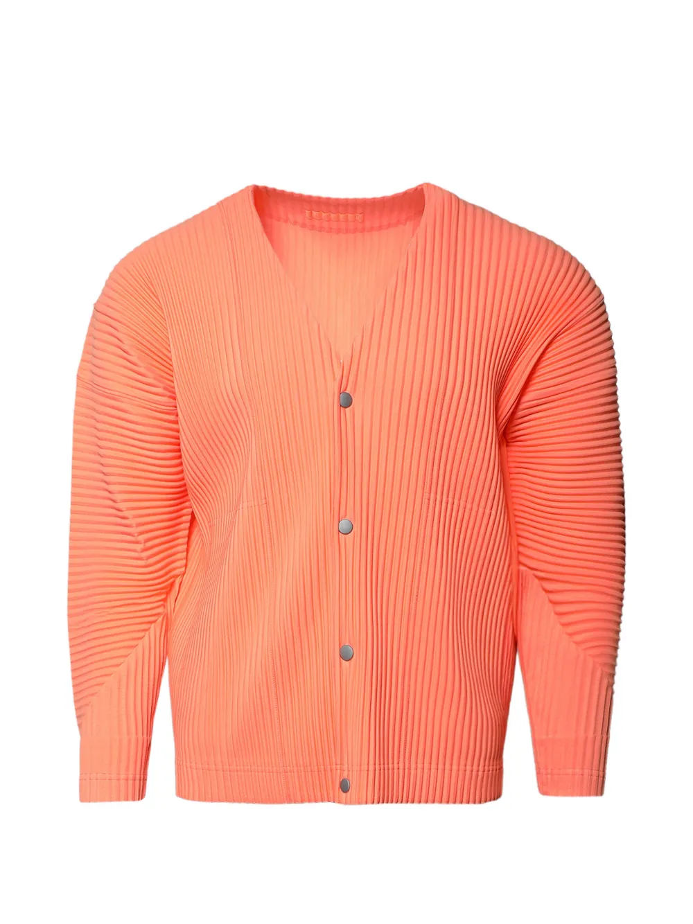 Homme Plissé Issey Miyake V-neck cardigan - Orange