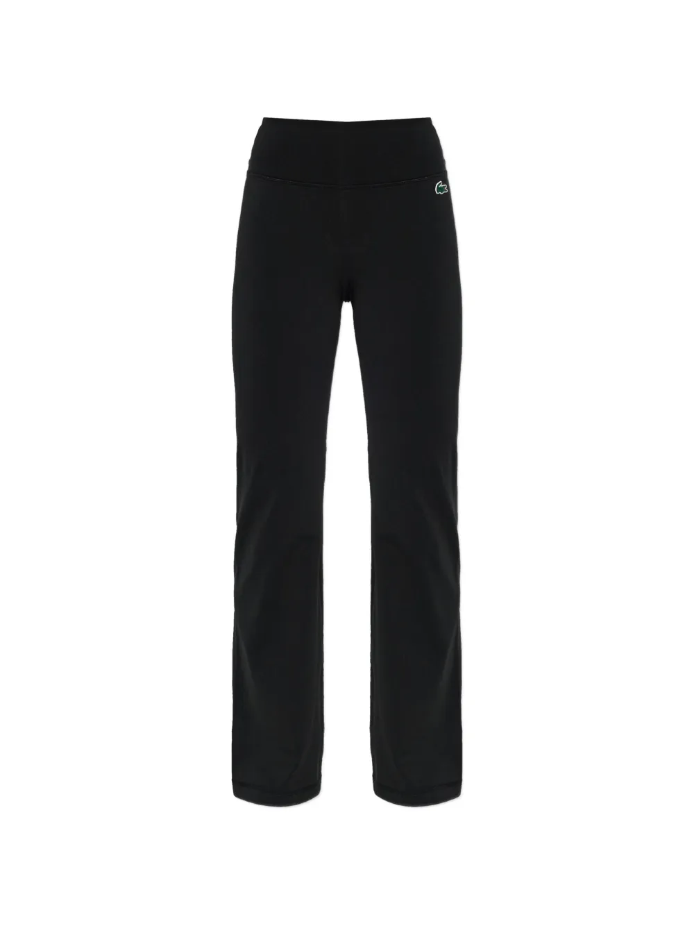 Lacoste logo-patch flared leggings - Nero