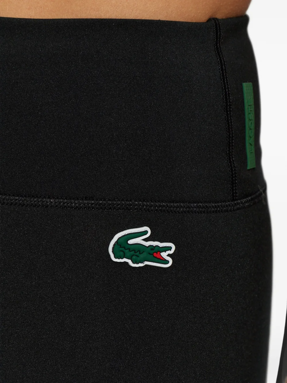 Lacoste Flared legging met logopatch Zwart