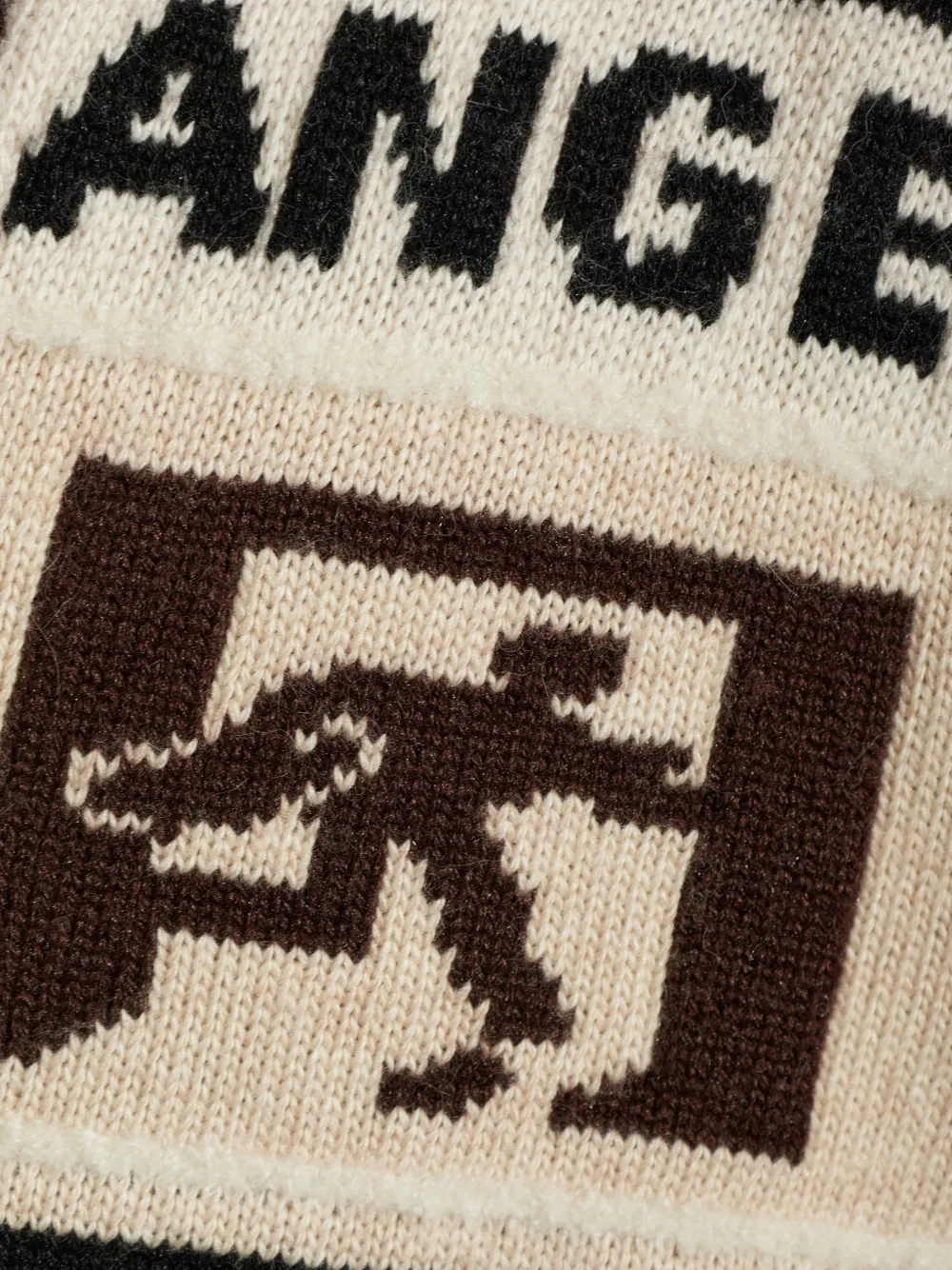 Palm Angels patterned hoodie Beige