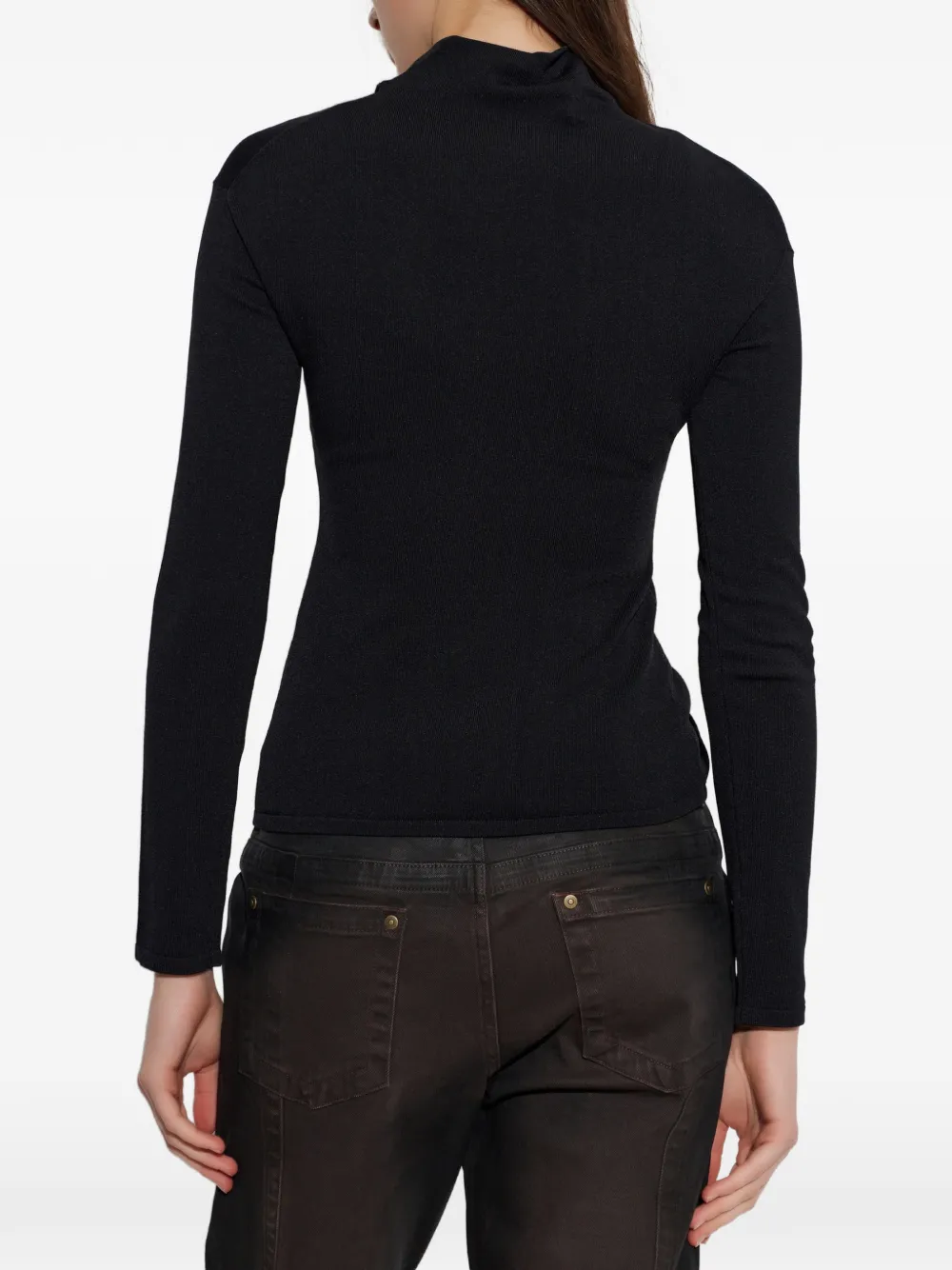 Cult Gaia Callie knit top Zwart