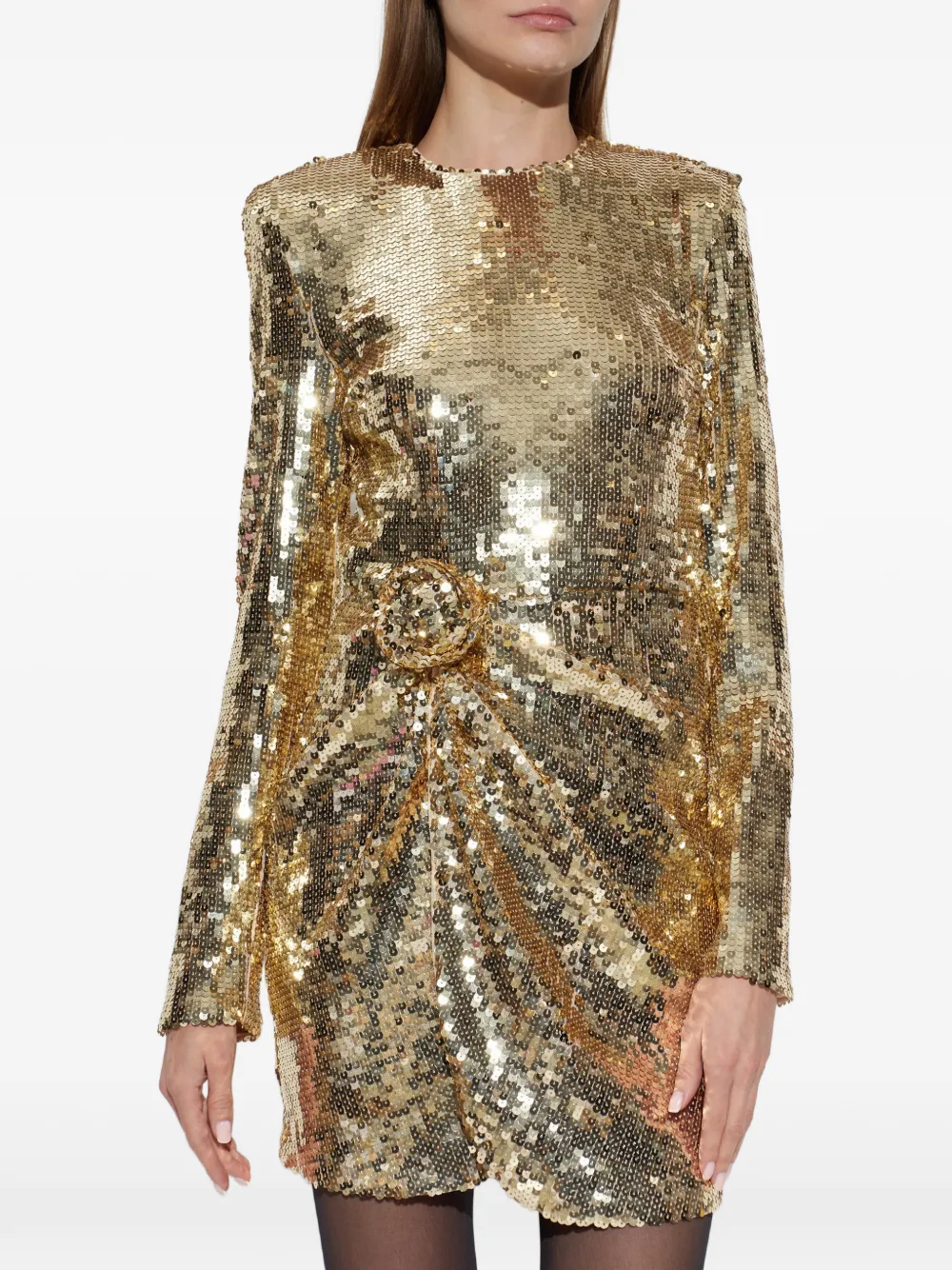 ROTATE BIRGER CHRISTENSEN sequin-embellished mini dress Goud