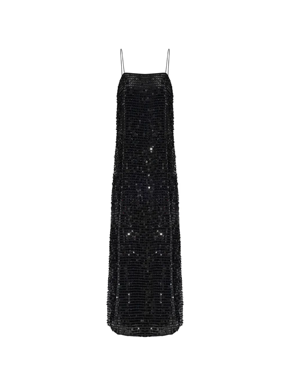 ROTATE BIRGER CHRISTENSEN sequin-embellished spaghetti-strap midi dress - Nero