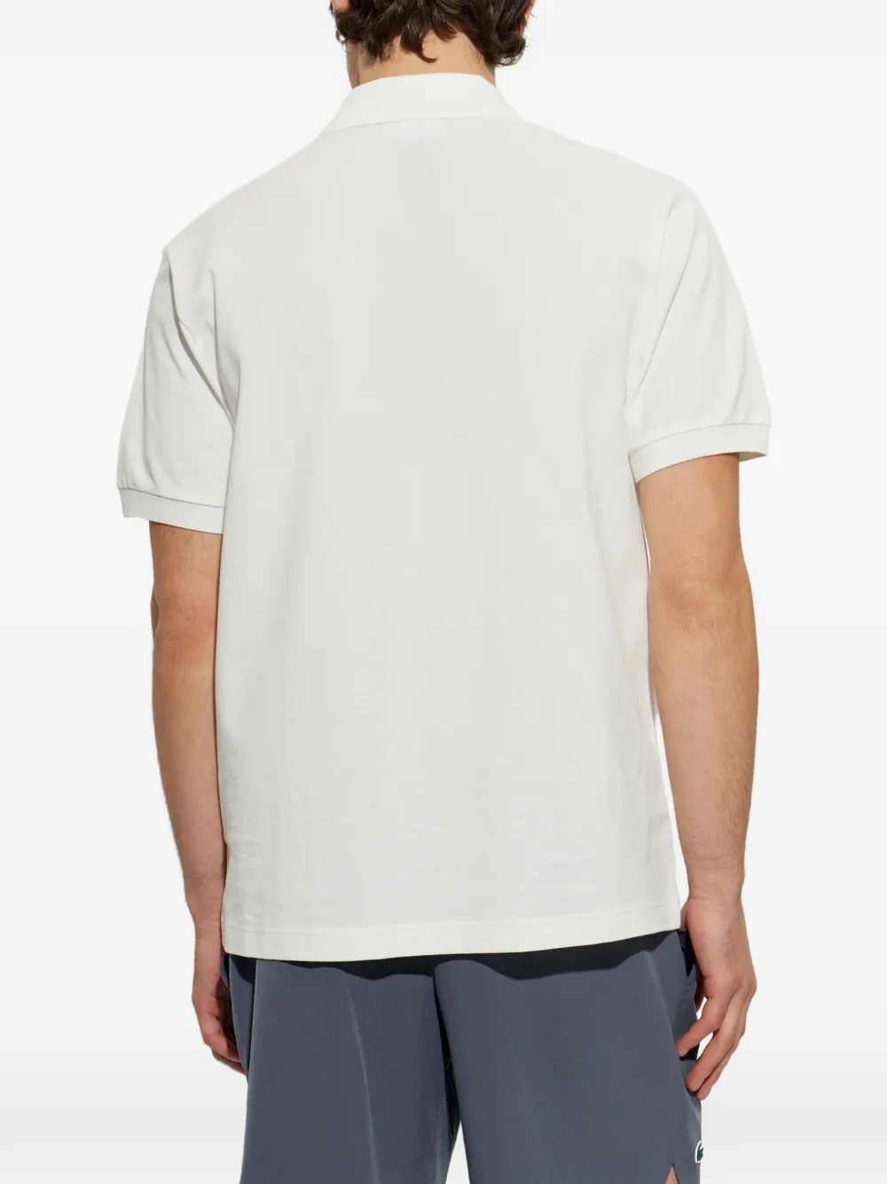 Lacoste Classic-fit embroidered petit piqué polo shirt Wit