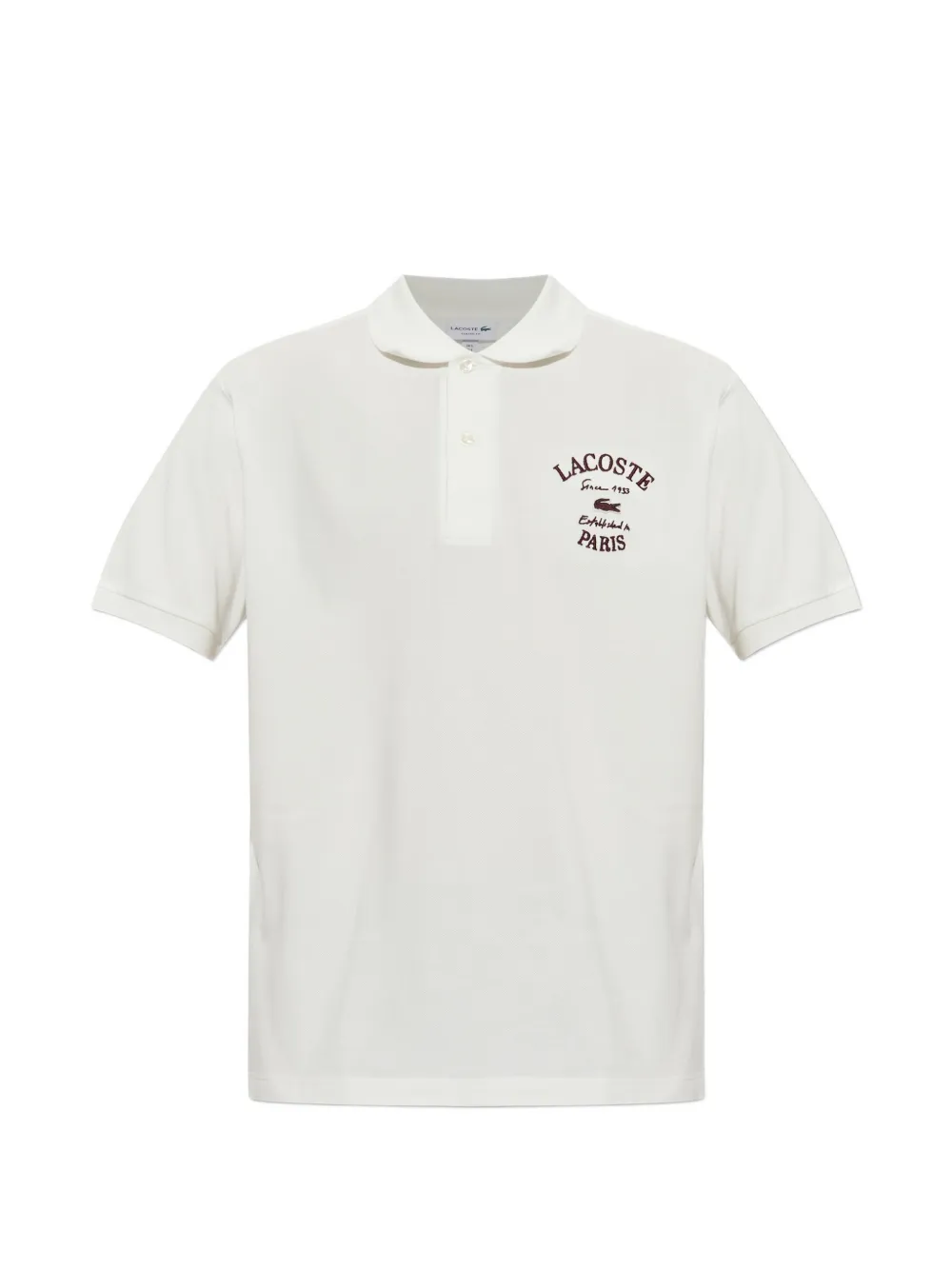 Lacoste Classic-fit embroidered petit piqué polo shirt - Bianco