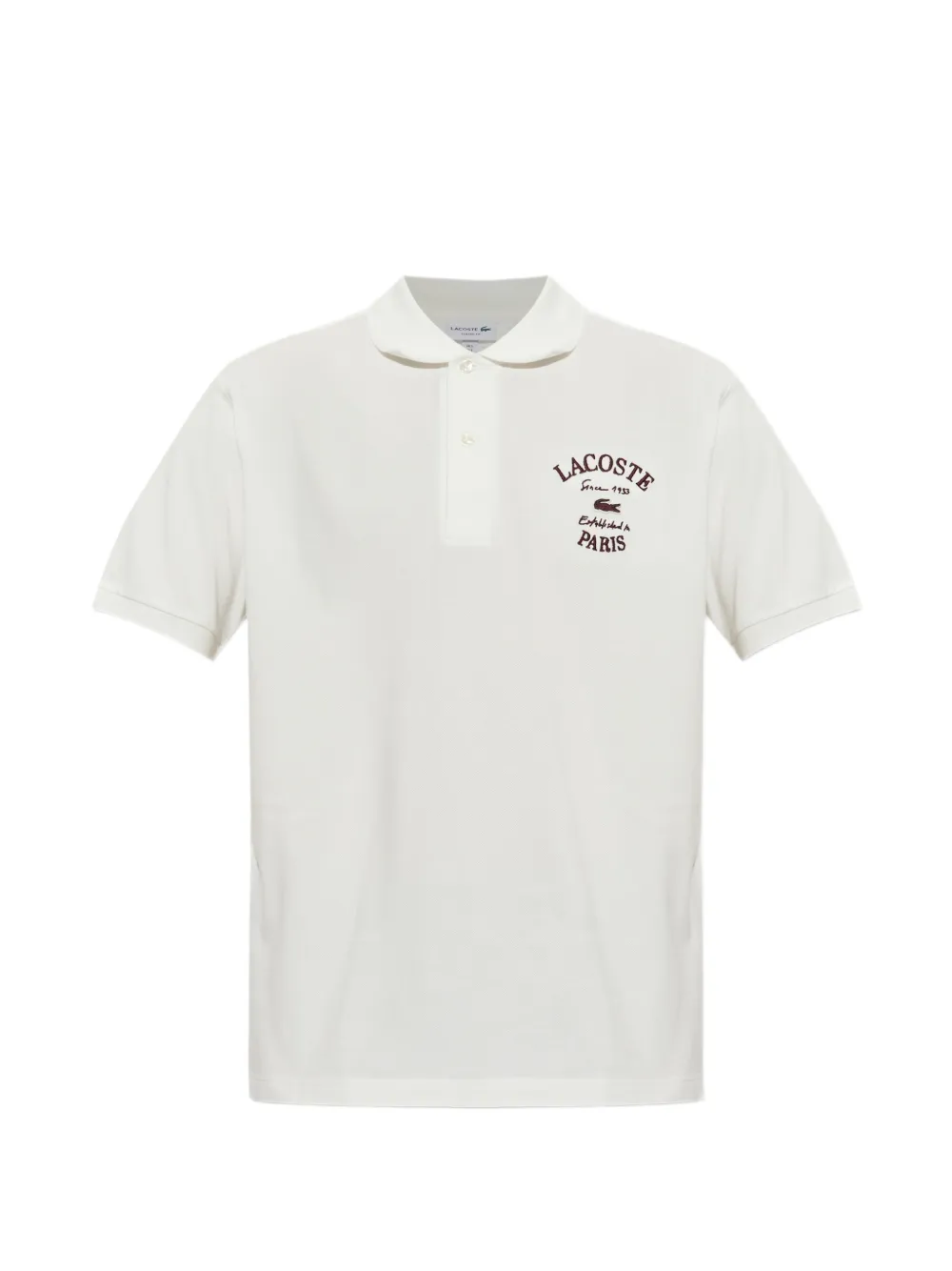 Lacoste Classic-fit embroidered petit piqué polo shirt - Bianco