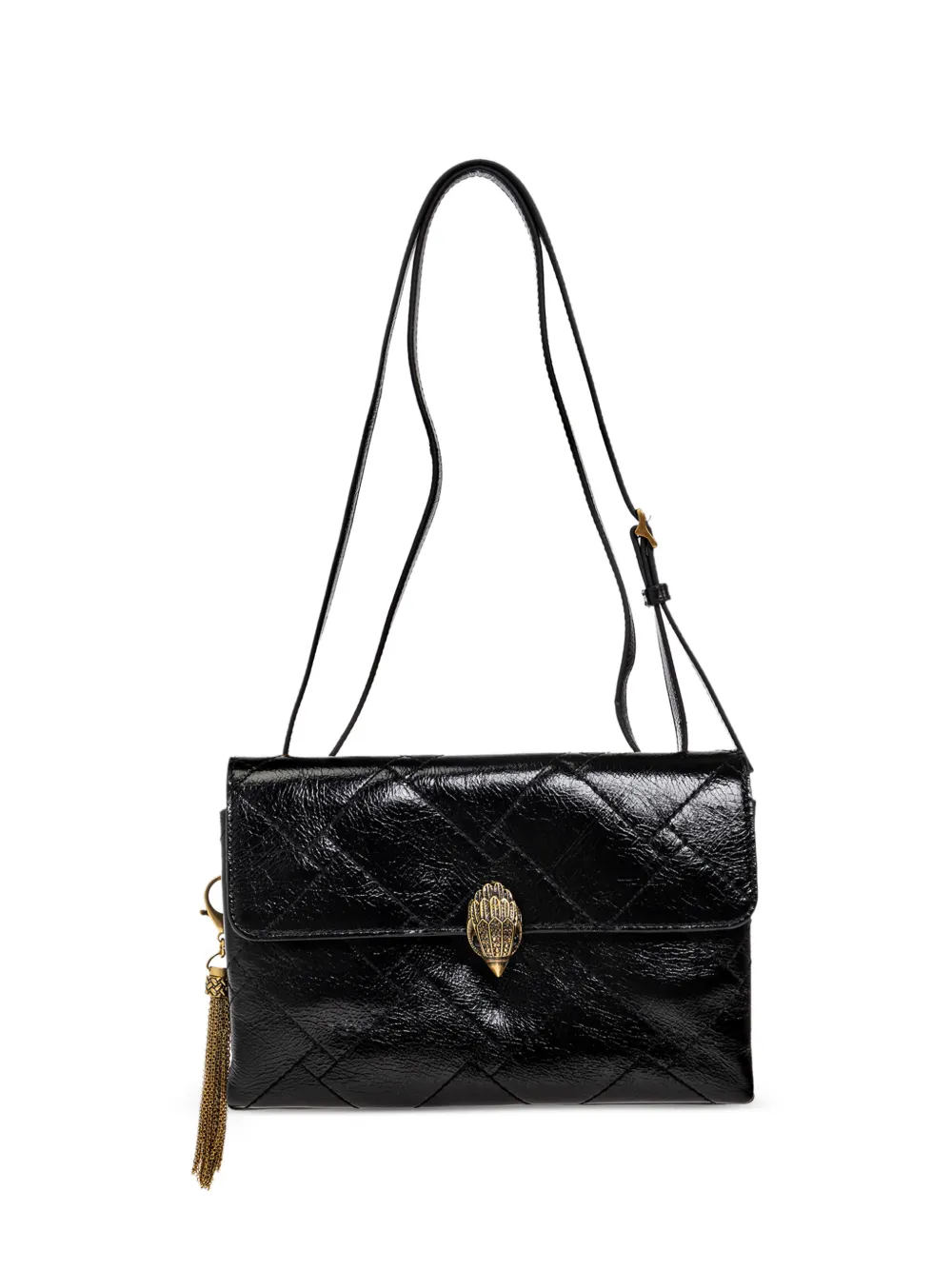 Kurt Geiger London Celia Flap quilted leather shoulder bag - Nero