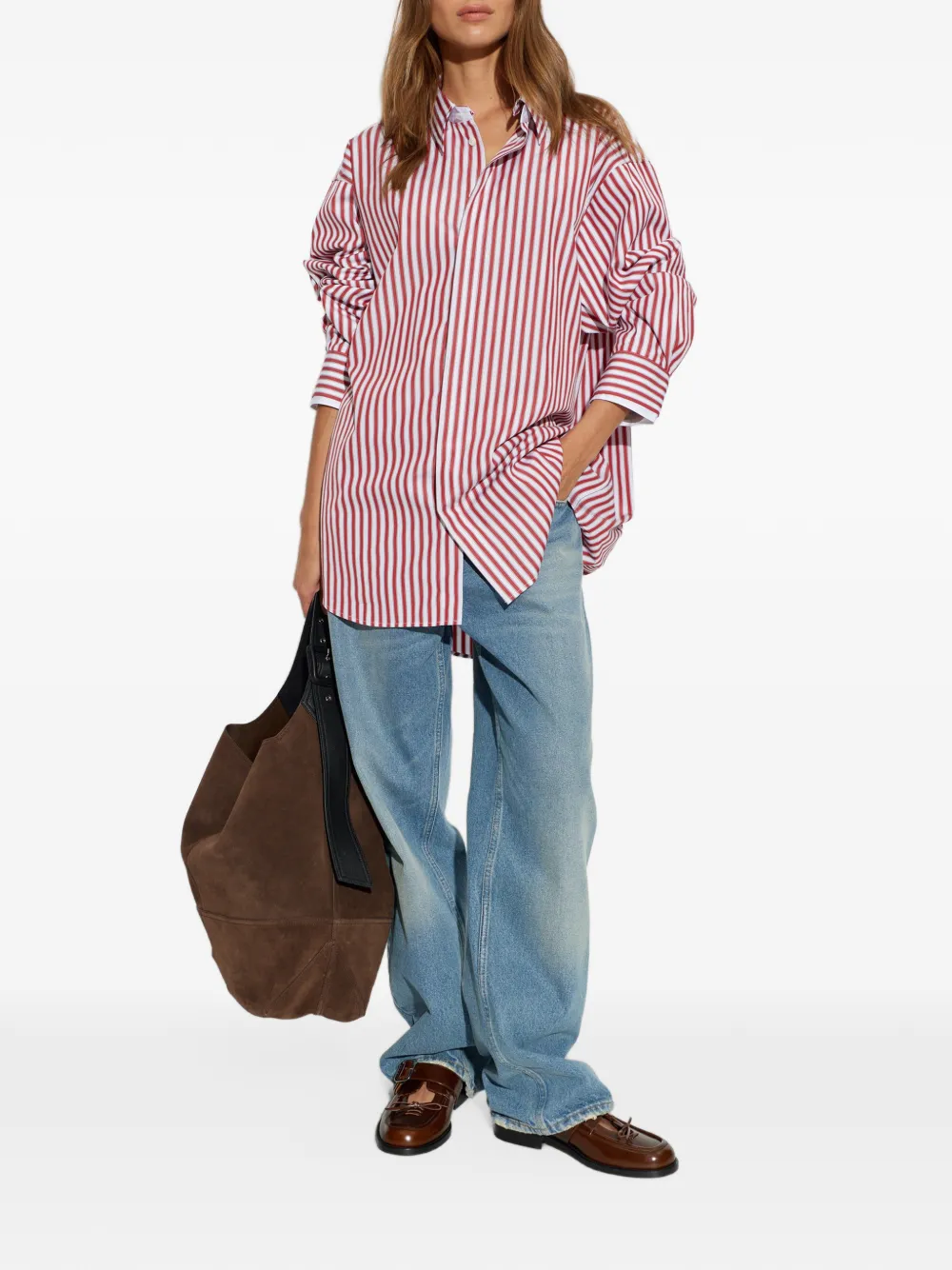 AMI Paris striped-pattern shirt Wit
