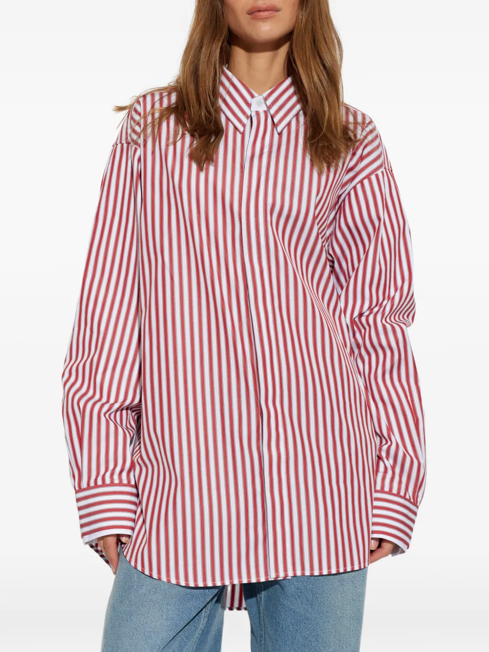 AMI Paris striped-pattern shirt Wit