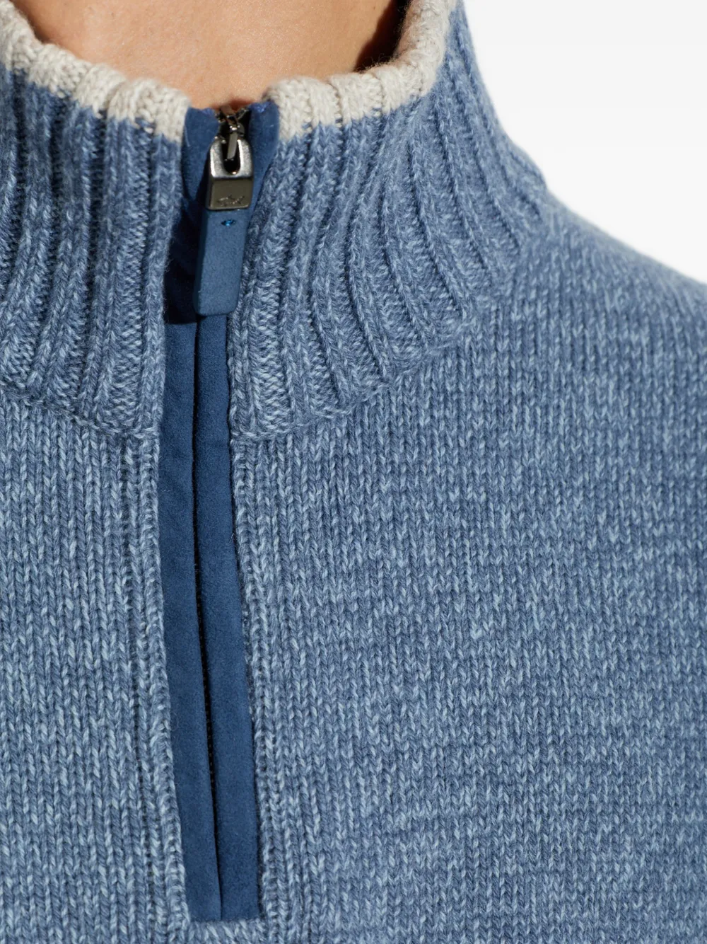 Paul & Shark half-zip long-sleeve sweater Blauw