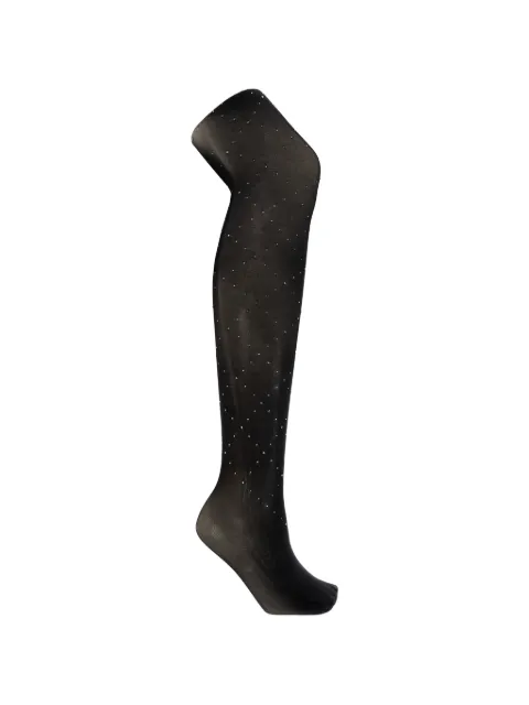 Heist Crystal Cross embellished stockings