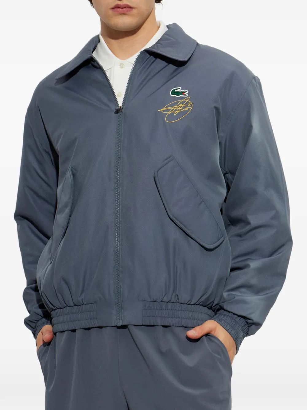 Lacoste x Novak Djokovic Tennis jacket Grijs