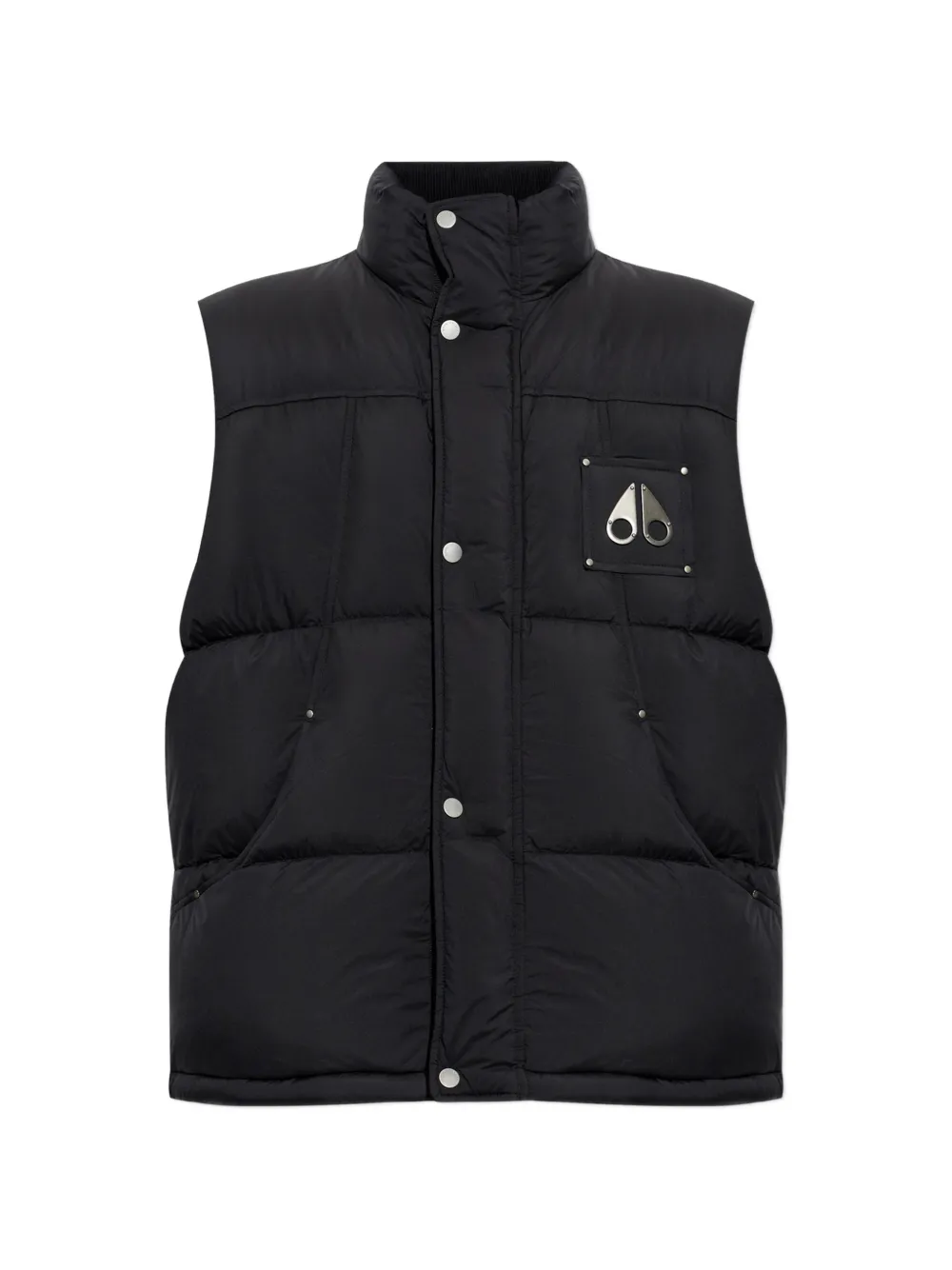 Moose Knuckles Everest quilted logo-plaque gilet Zwart