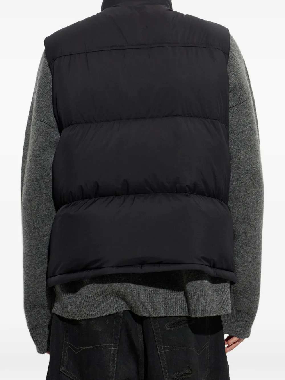 Moose Knuckles Everest quilted logo-plaque gilet Zwart