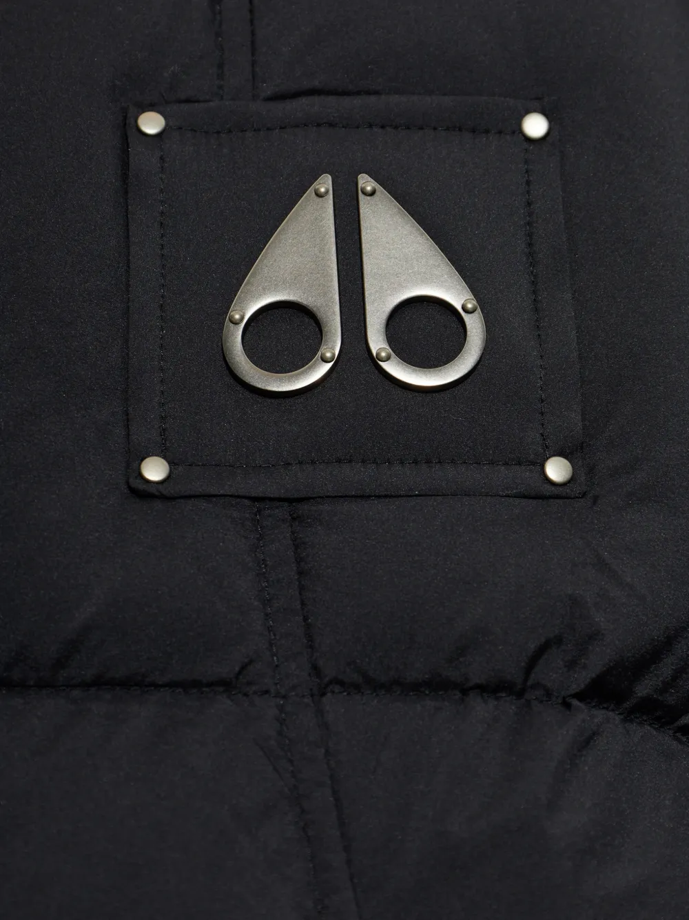 Moose Knuckles Everest quilted logo-plaque gilet Zwart