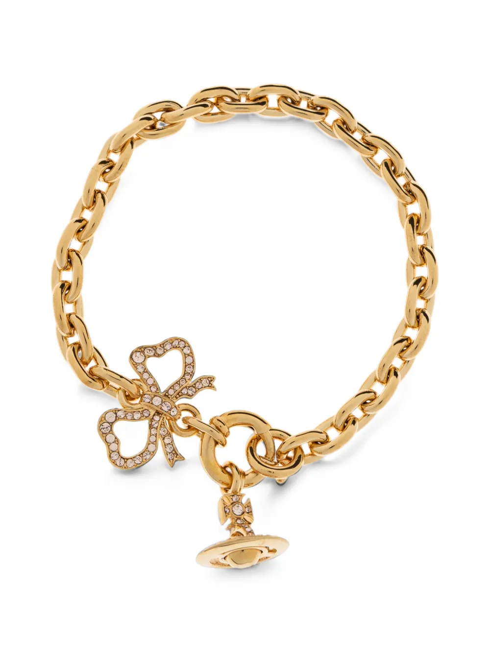 Vivienne Westwood Rigoberta Orb-pendant bracelet - Oro