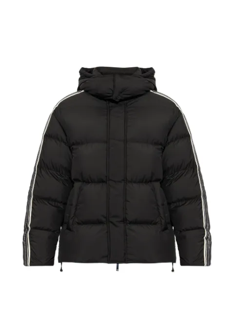 Emporio Armani quilted down jacket with hood and stripes on sleeves