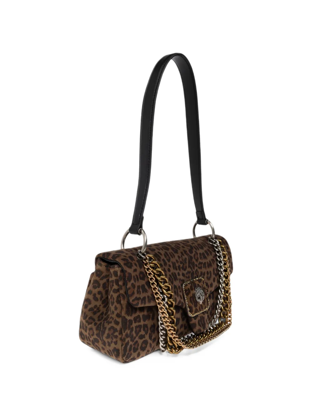 Kurt Geiger London Pimlico schoudertas met luipaard-print Bruin