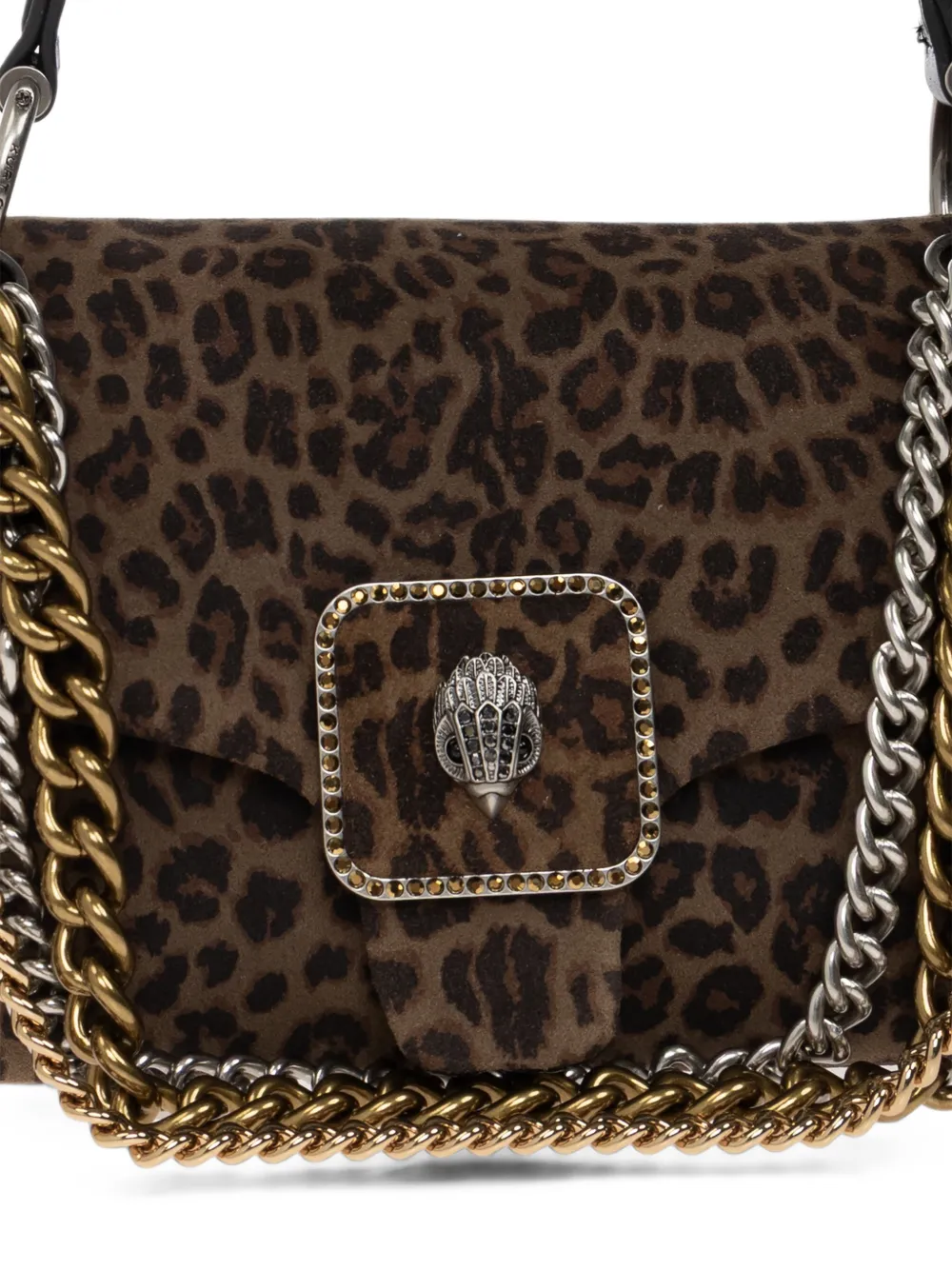 Kurt Geiger London Pimlico schoudertas met luipaard-print Bruin