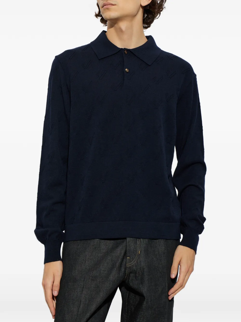 Jacquemus The Abbracio knit polo shirt Blauw