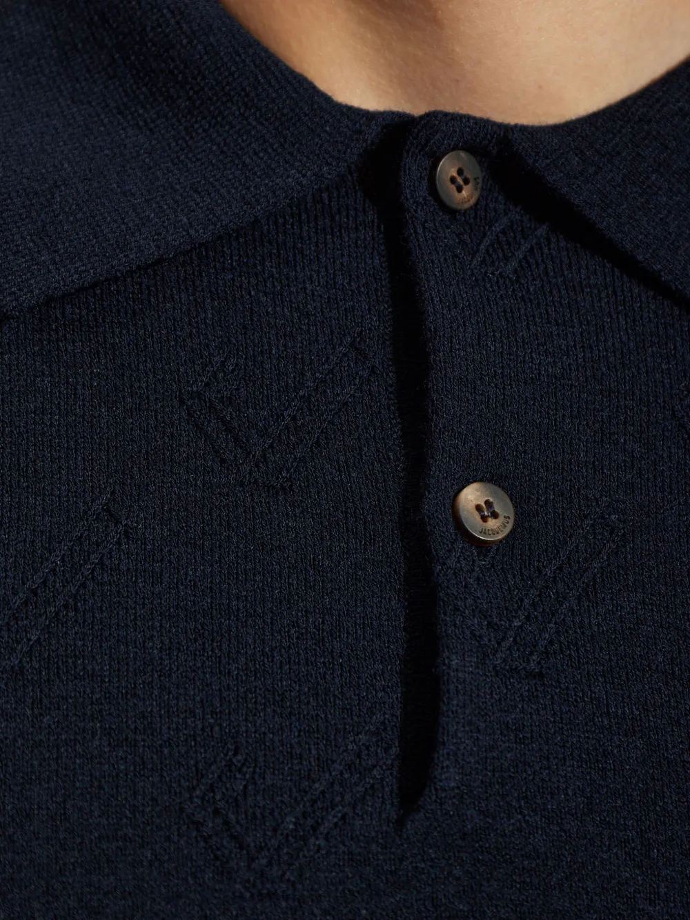Jacquemus The Abbracio knit polo shirt Blauw