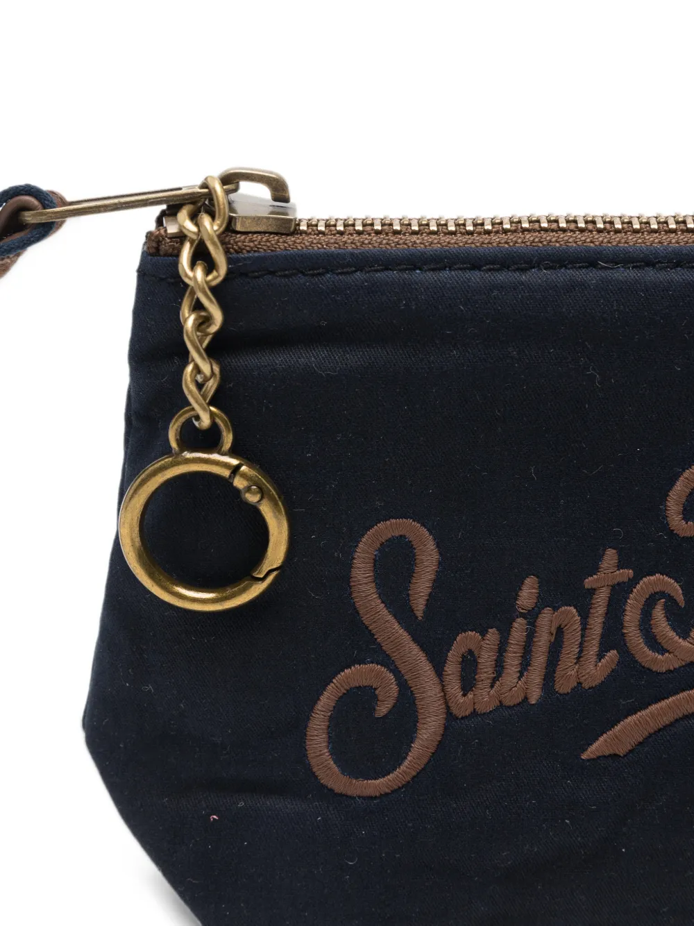 MC2 Saint Barth Aline clutch met geborduurd logo Blauw
