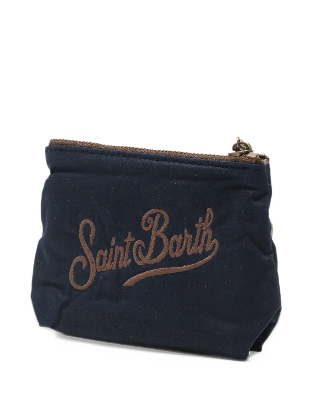 MC2 Saint Barth Aline clutch met geborduurd logo Blauw