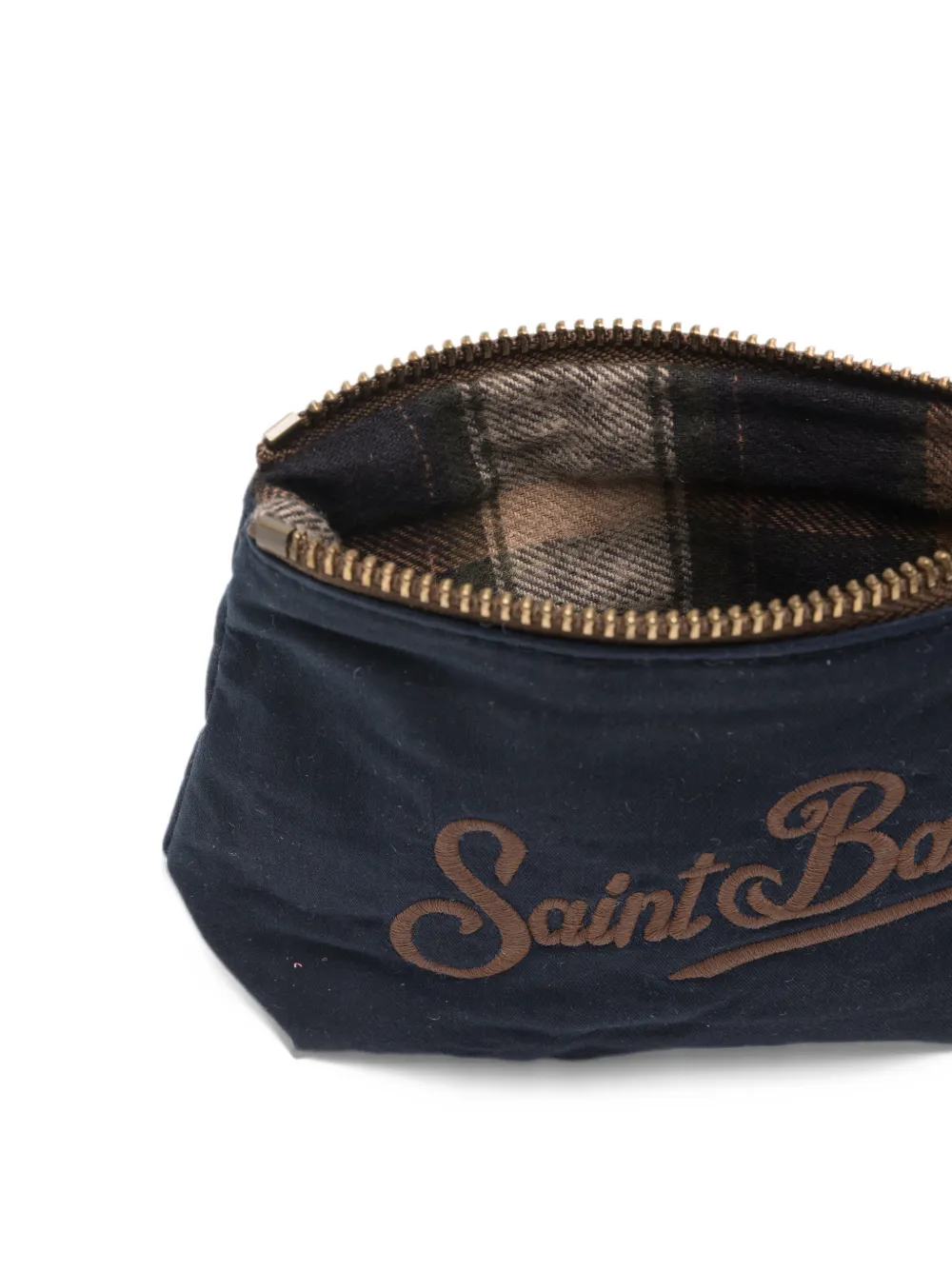 MC2 Saint Barth Aline clutch met geborduurd logo Blauw