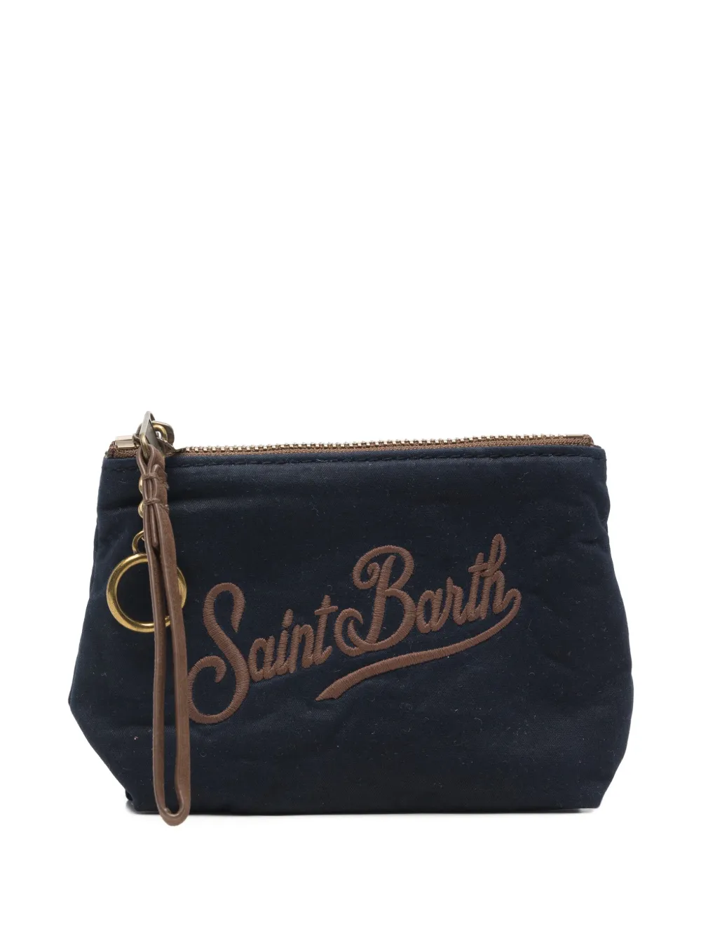 MC2 Saint Barth Aline clutch met geborduurd logo Blauw