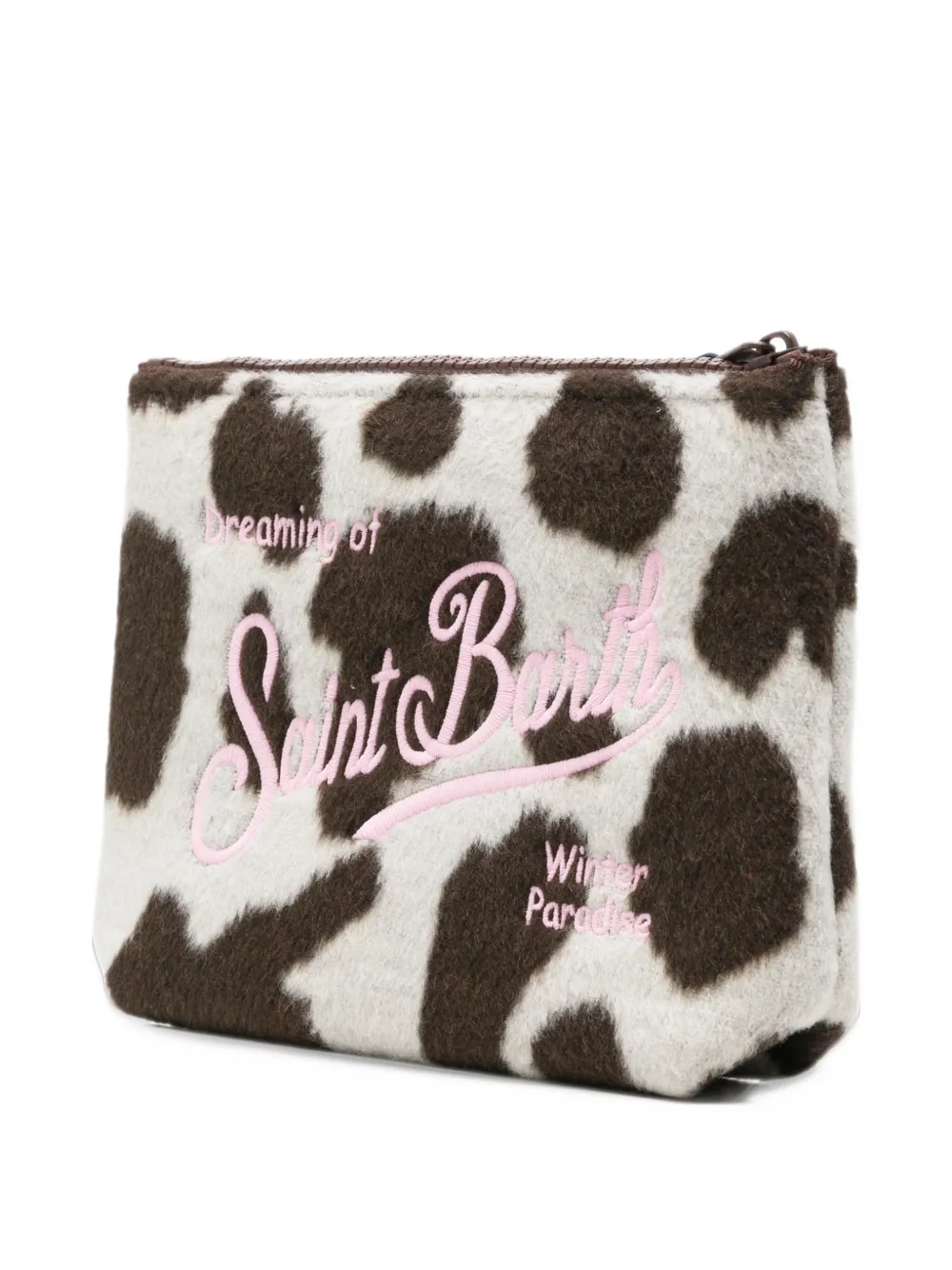 MC2 Saint Barth Aline clutch met koeienprint Beige