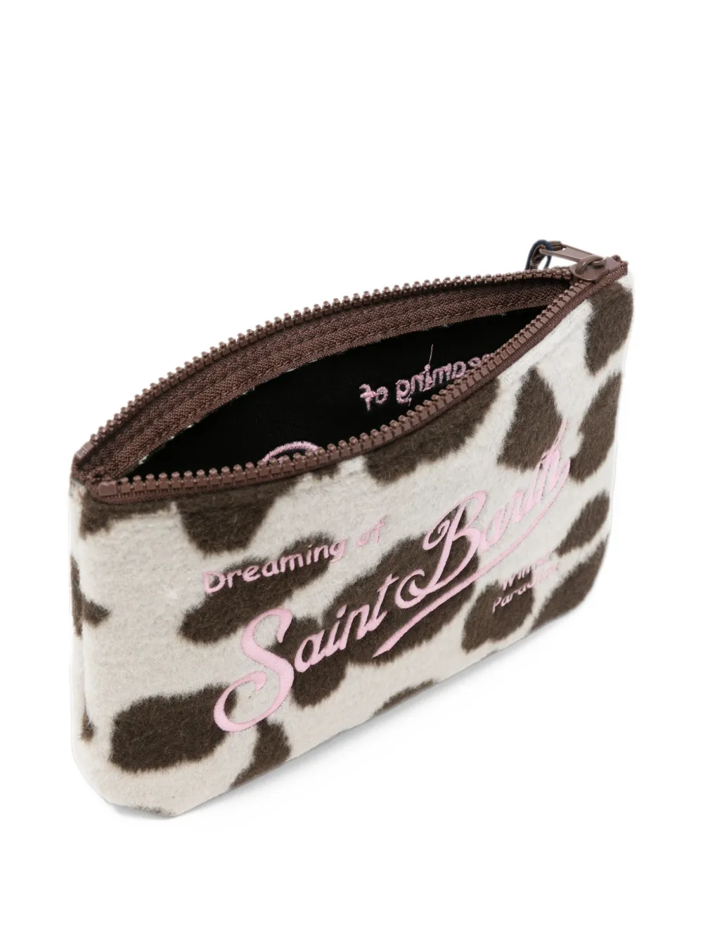 MC2 Saint Barth Aline clutch met koeienprint Beige