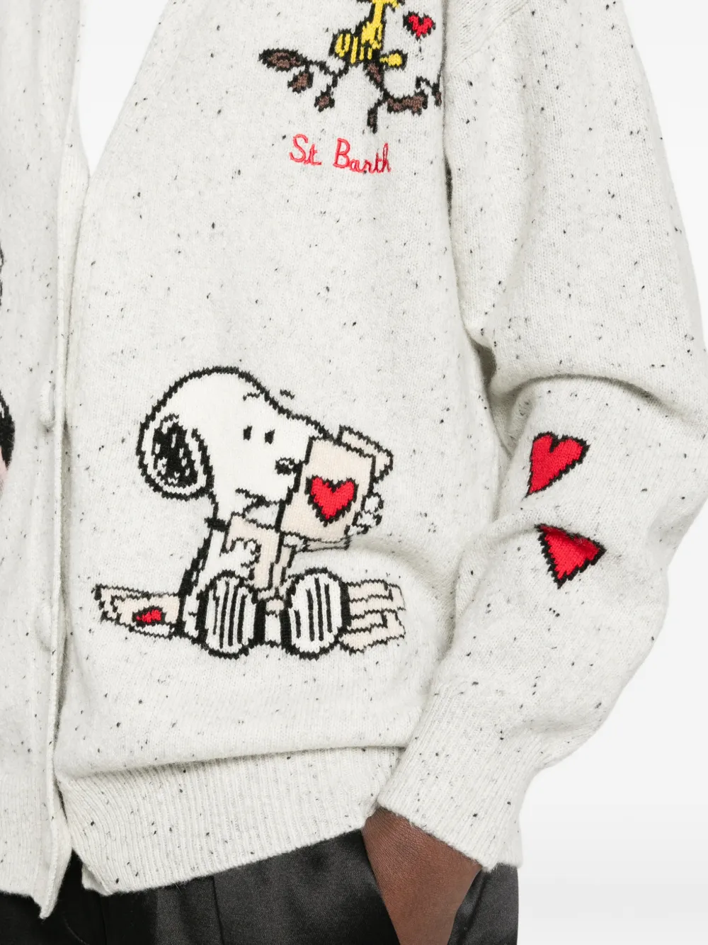 MC2 Saint Barth x Peanuts intarsia-knit cardigan Grijs