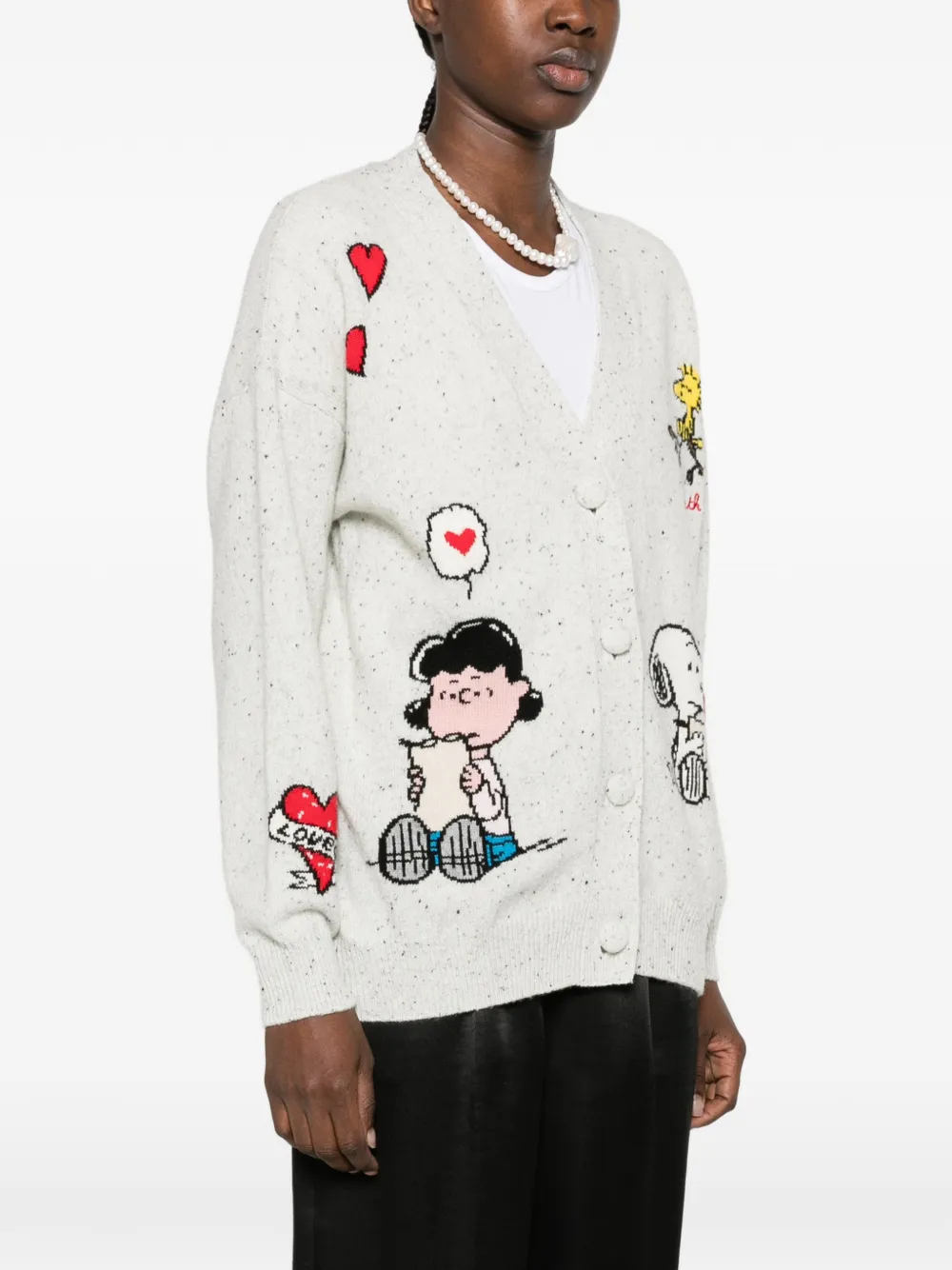 MC2 Saint Barth x Peanuts intarsia-knit cardigan Grijs