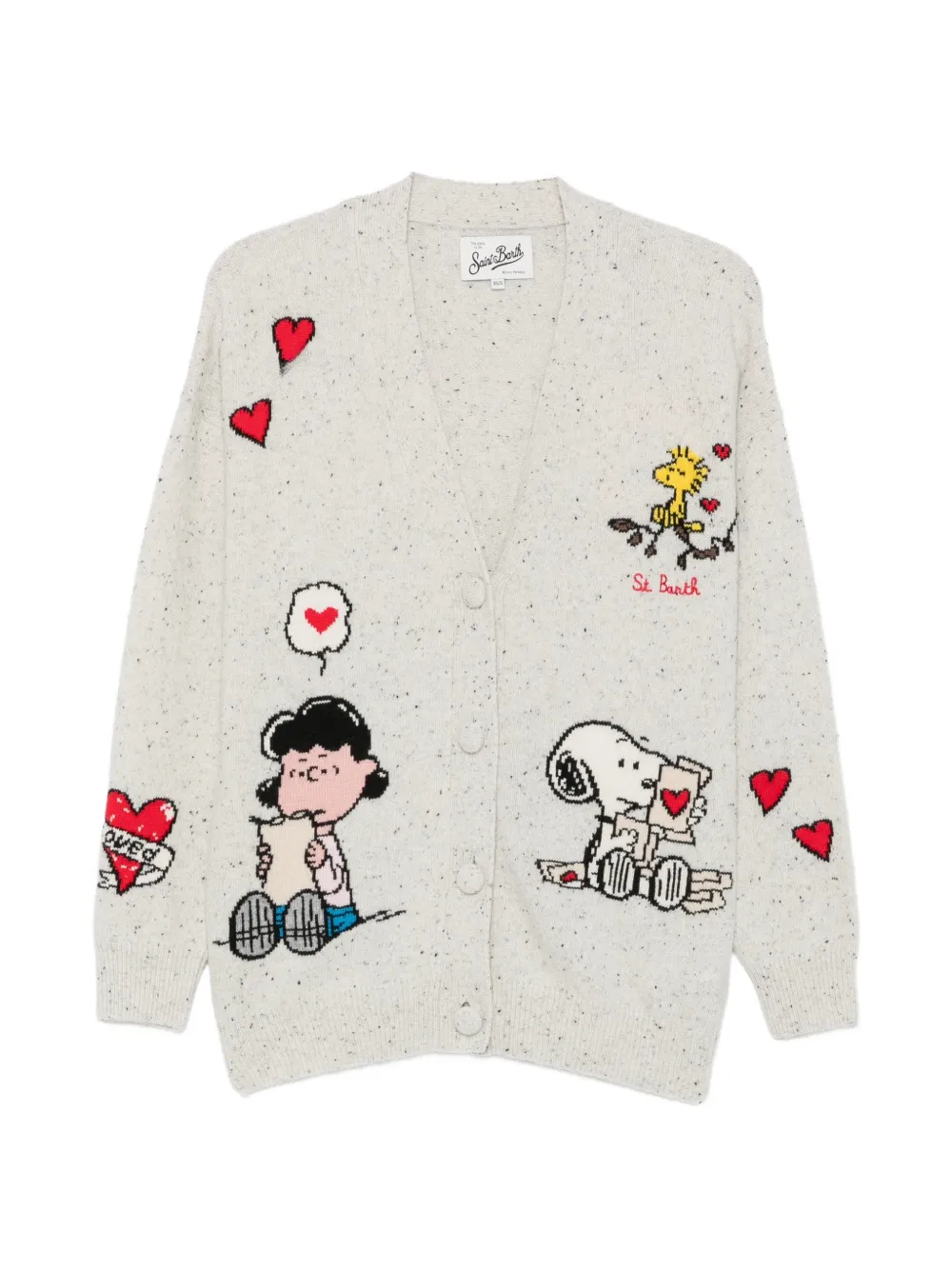 MC2 Saint Barth x Peanuts intarsia-knit cardigan Grijs