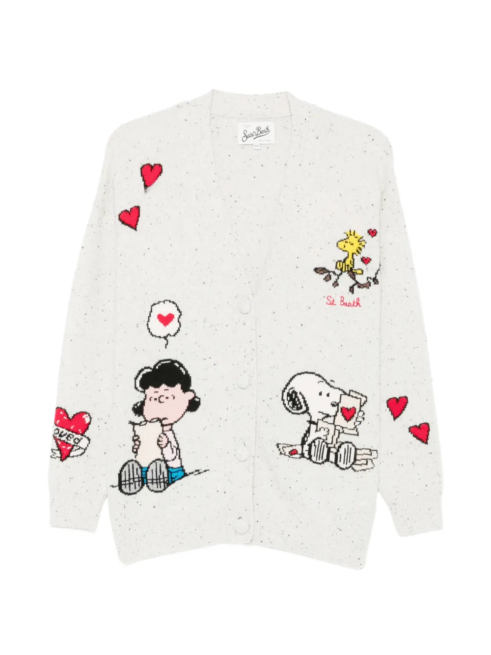 MC2 Saint Barth x Peanuts gebreid vest met intarsia Grijs