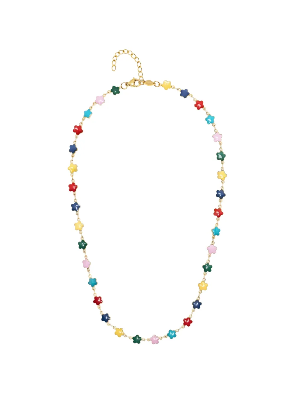 Nialaya Jewelry Collana con quadrifoglio smaltato - Oro