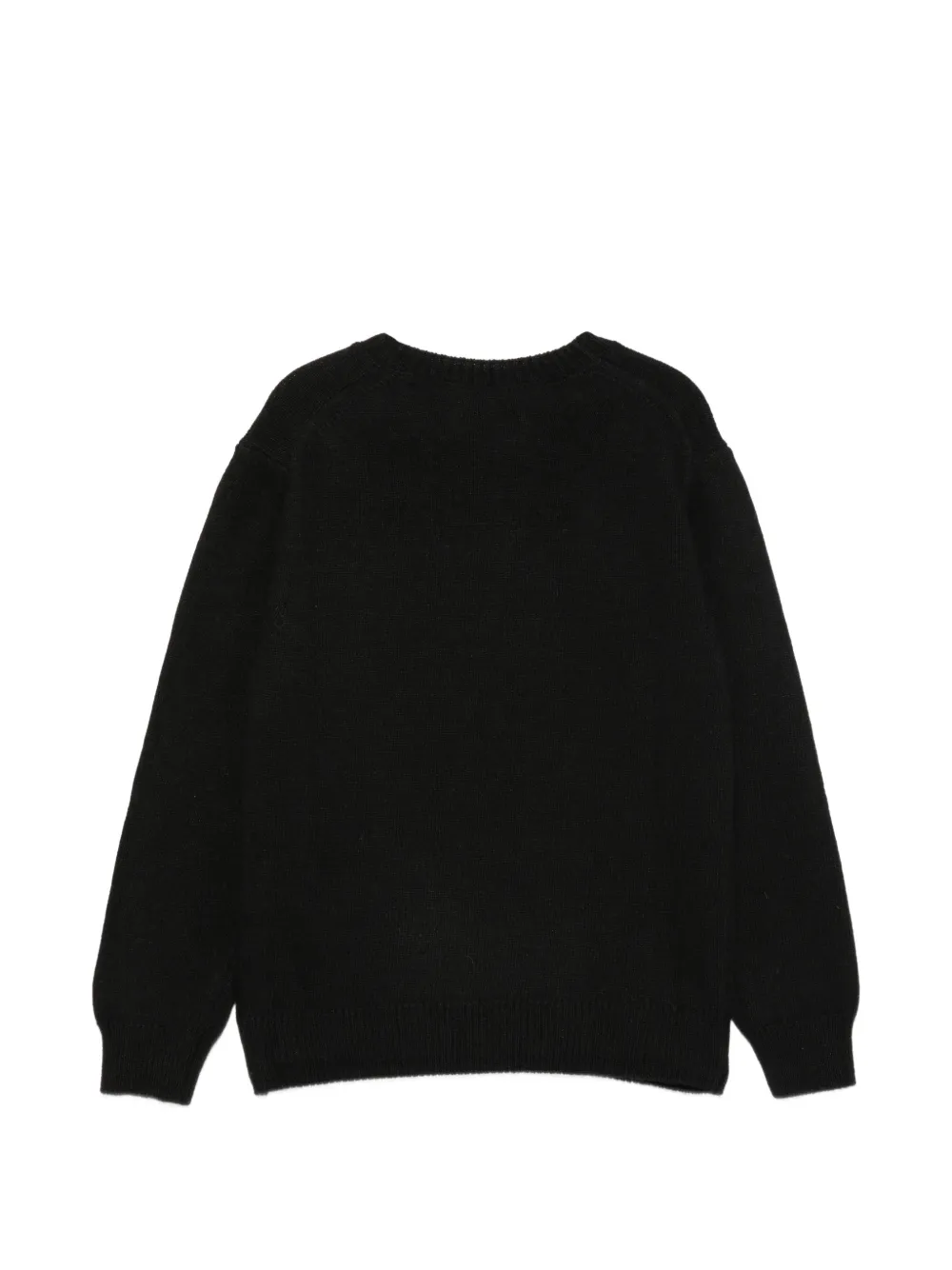 MC2 Saint Barth Kids Princess slogan-intarsia knitted sweater Zwart