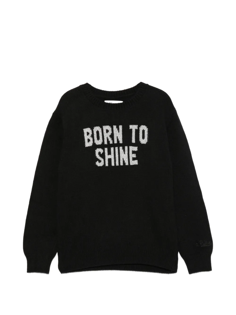 MC2 Saint Barth Kids Princess slogan-intarsia knitted sweater Zwart
