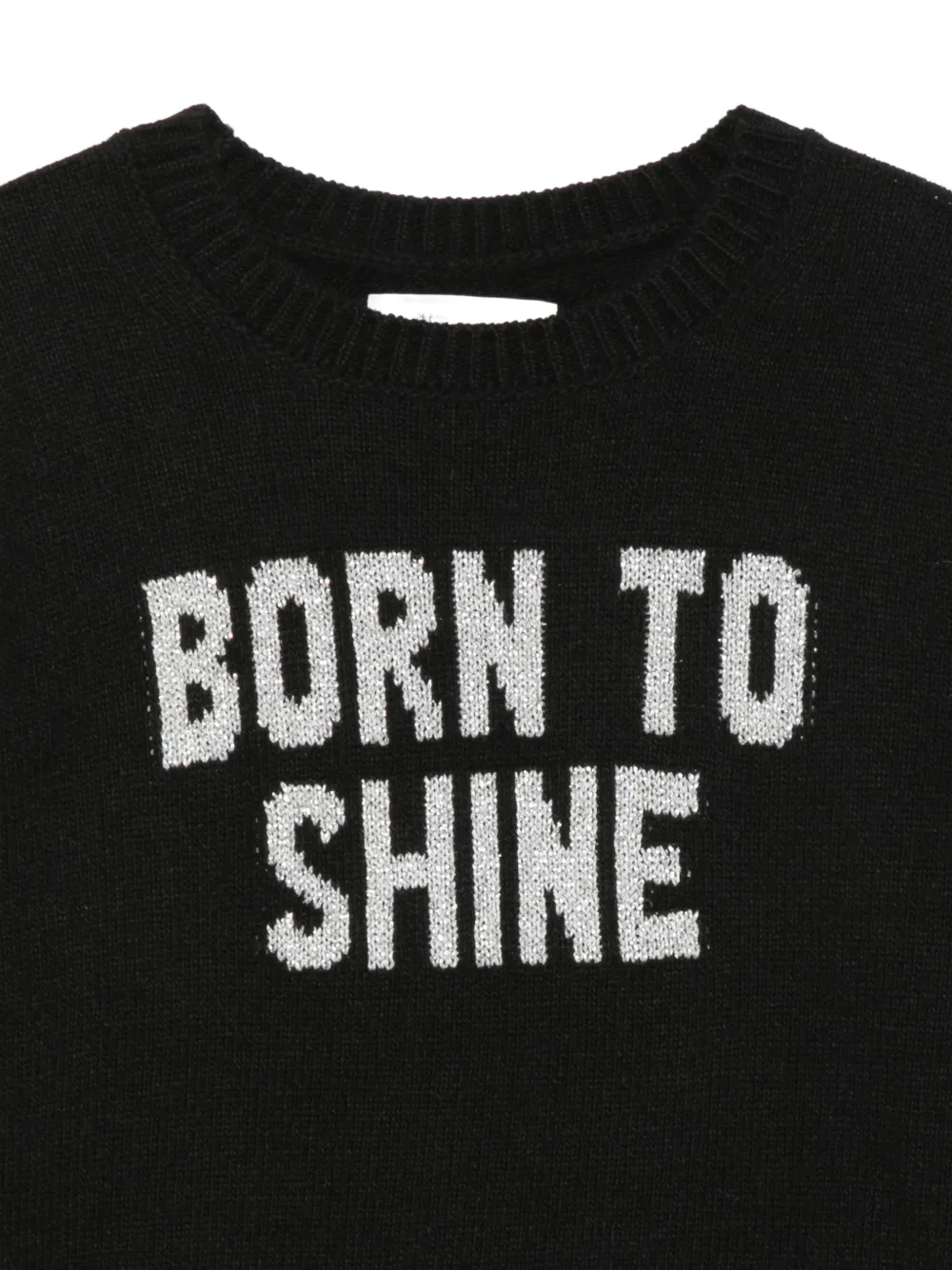 MC2 Saint Barth Kids Princess slogan-intarsia knitted sweater Zwart