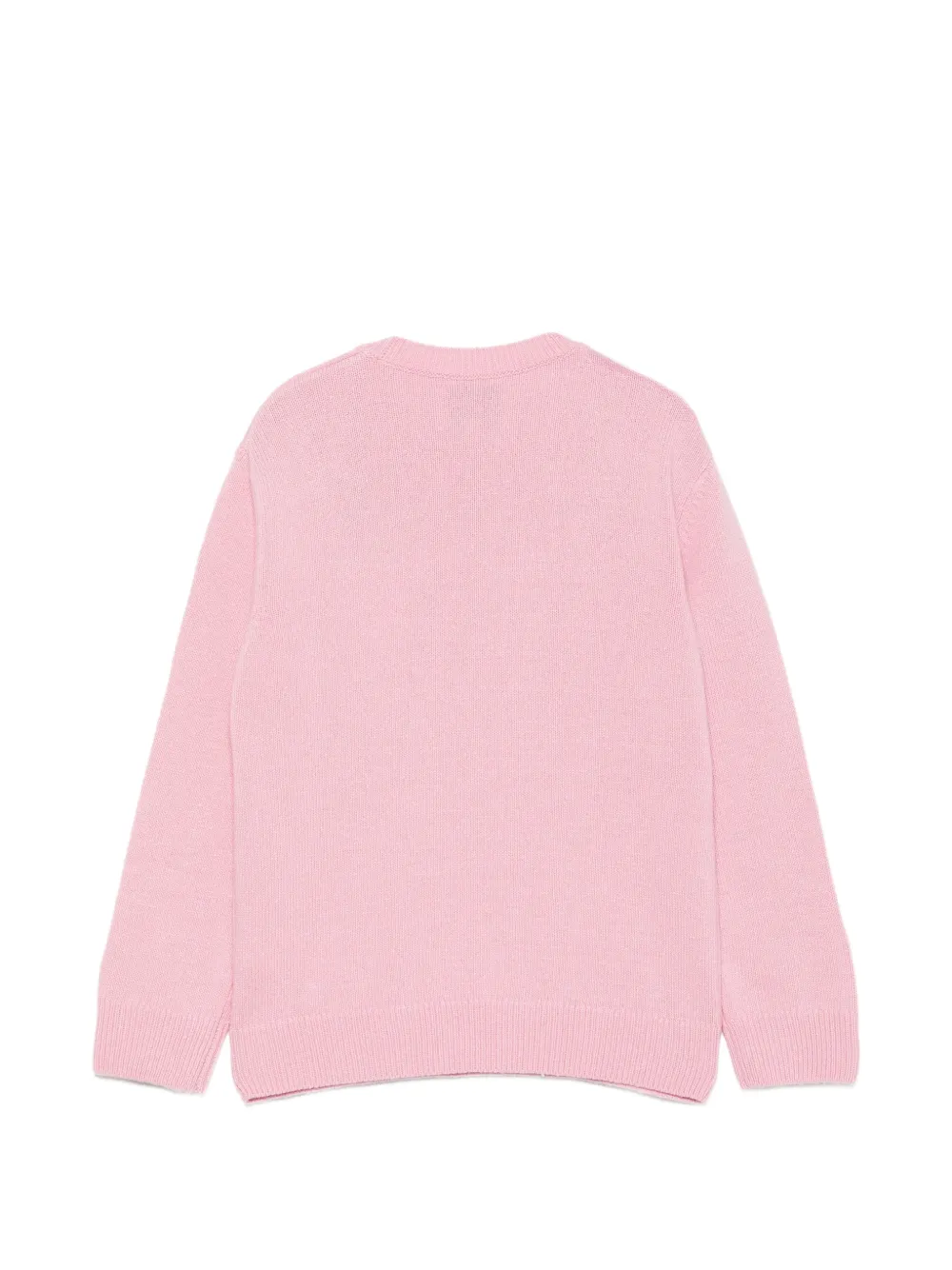 MC2 Saint Barth Kids Princess intarsia-knit logo-embroidered sweater Roze