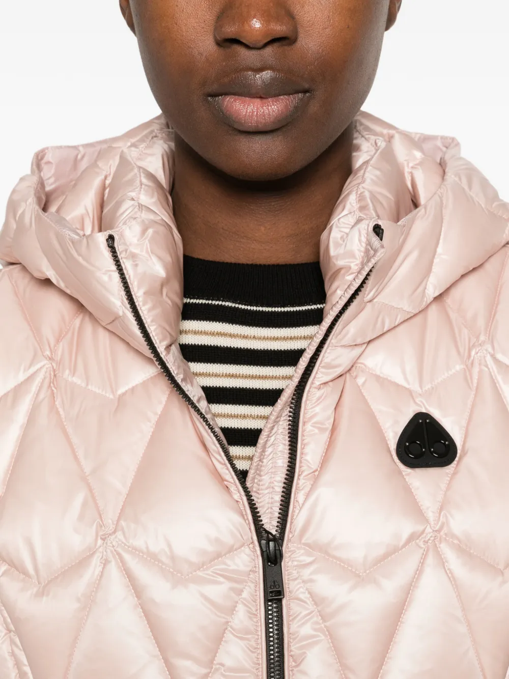Moose Knuckles quilted hooded gilet Roze