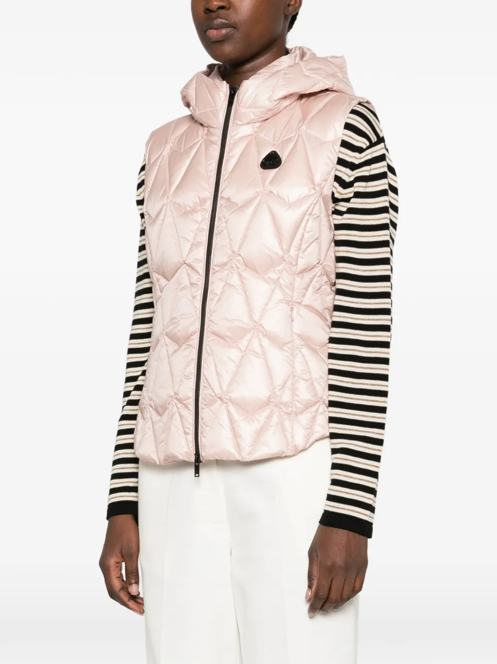 Moose Knuckles quilted hooded gilet Roze